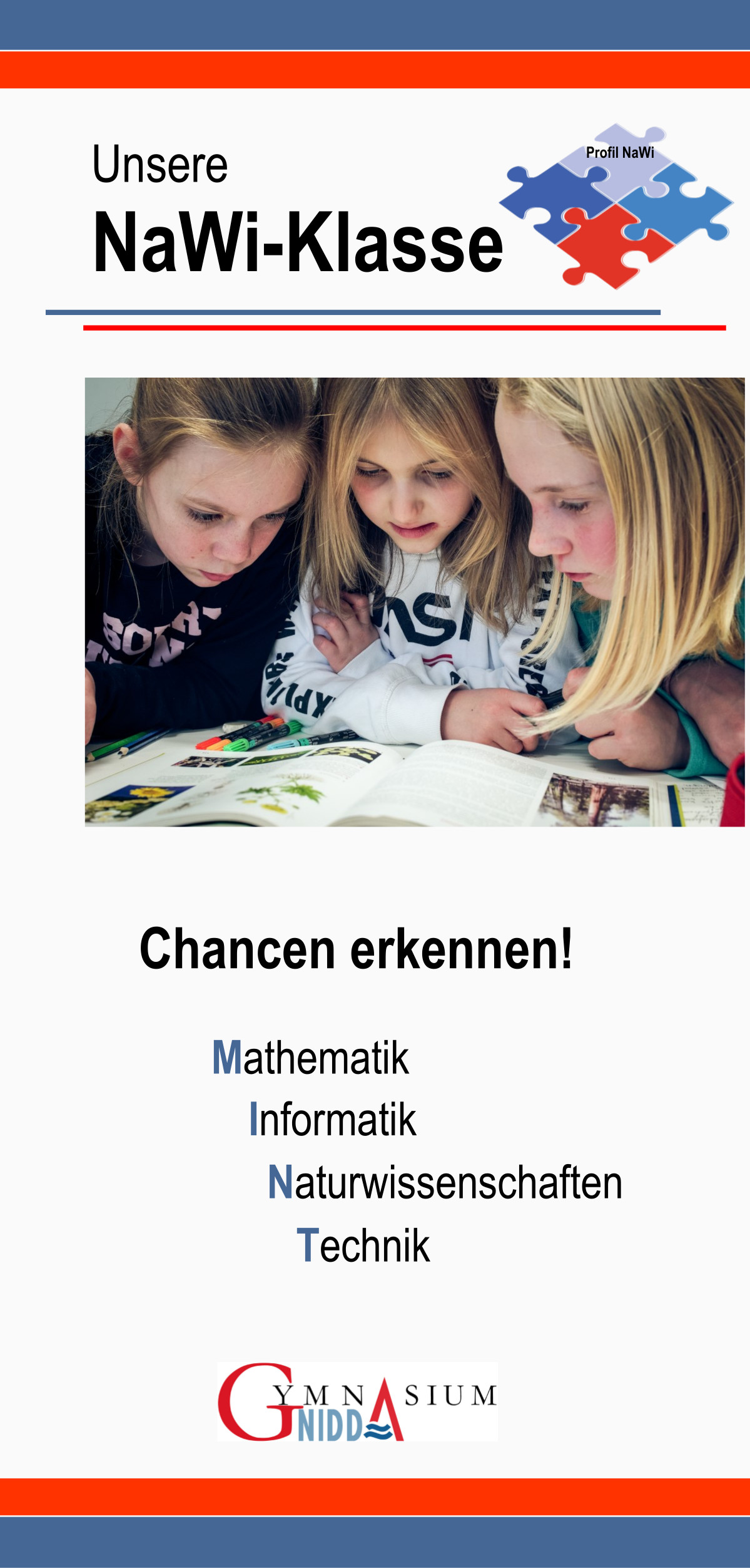 Flyer zur Profilklasse Naturwissenschaften