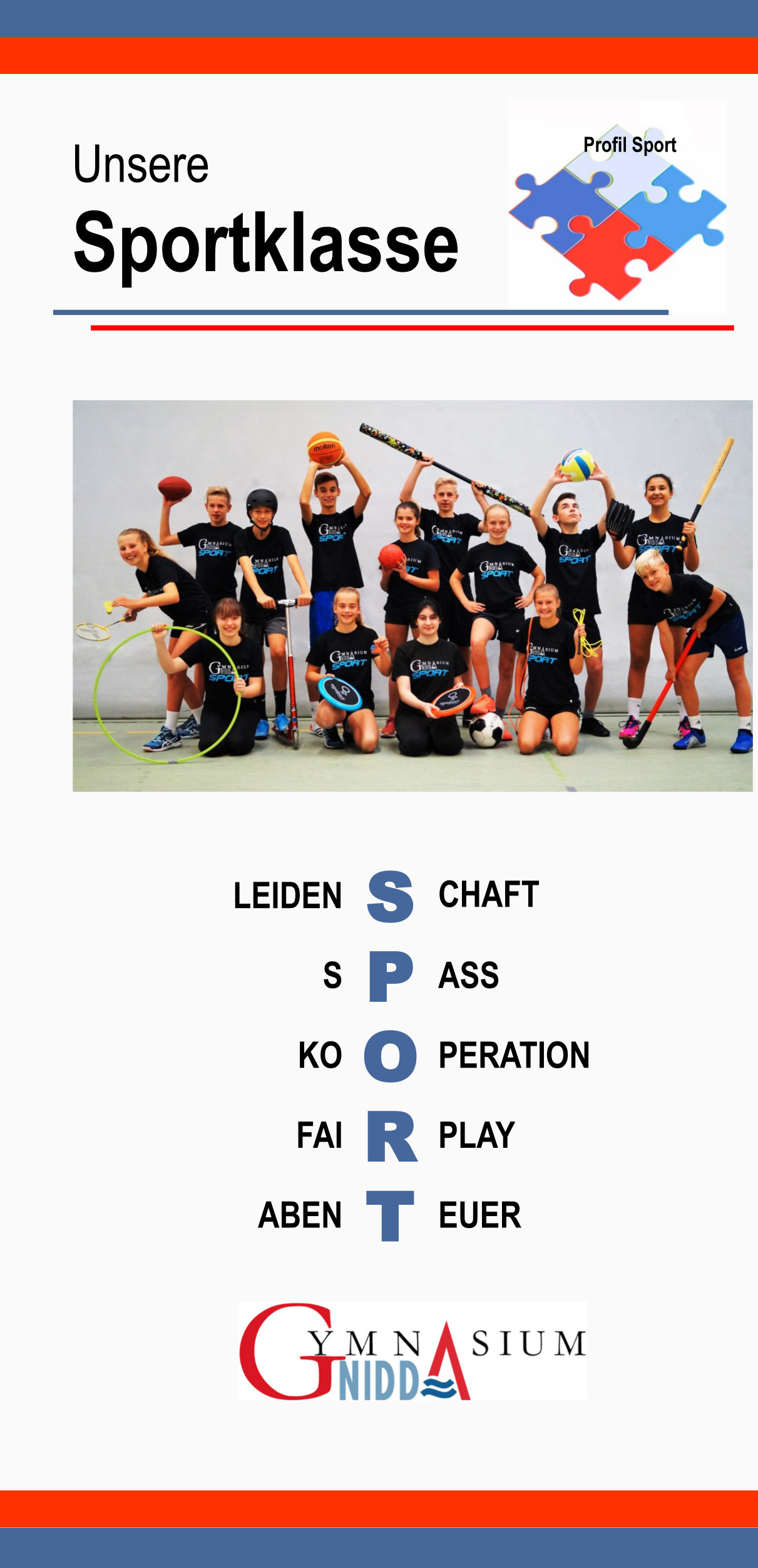 Flyer zur Profilklasse Sport