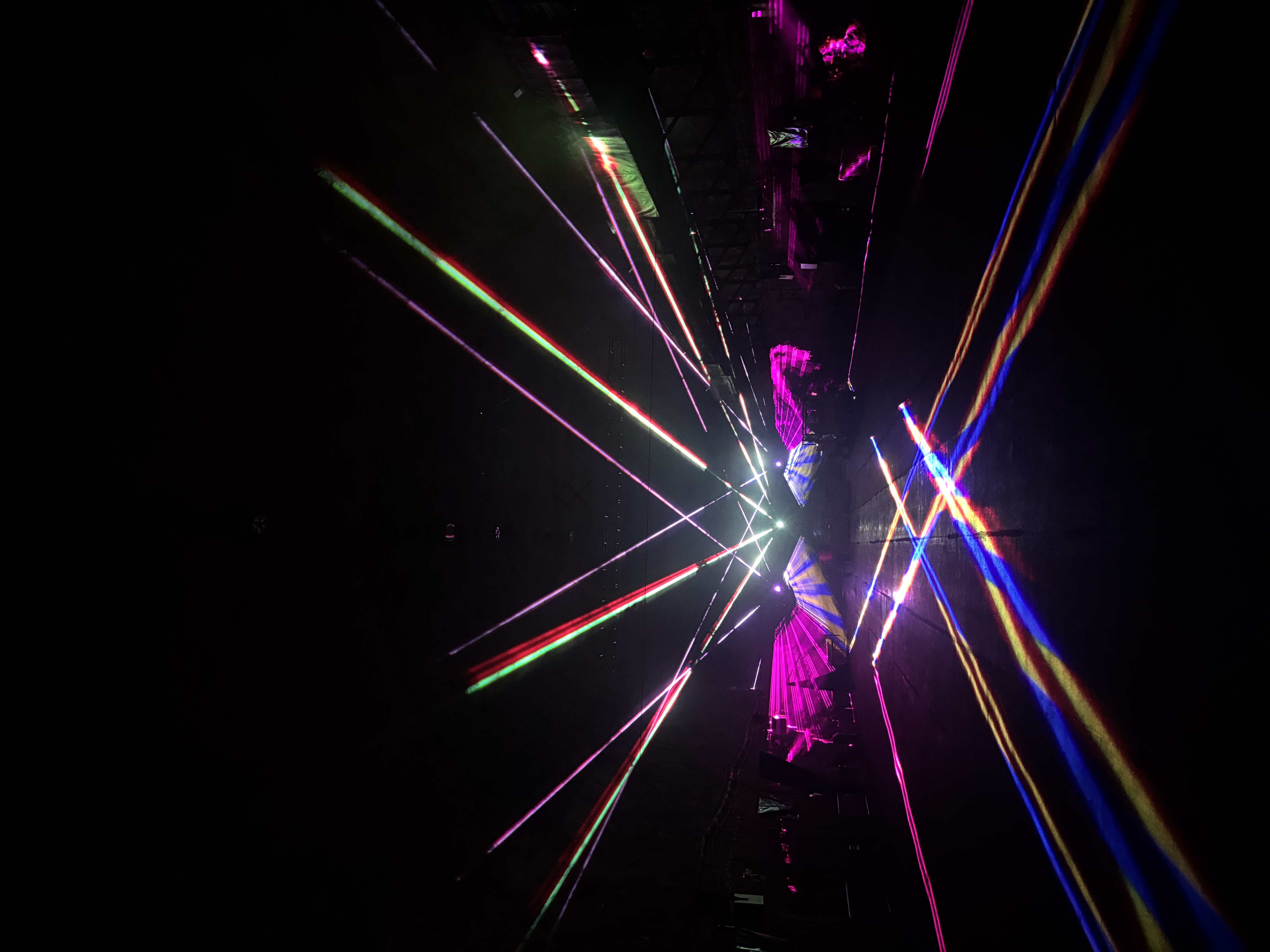 Lasershow unter Tage